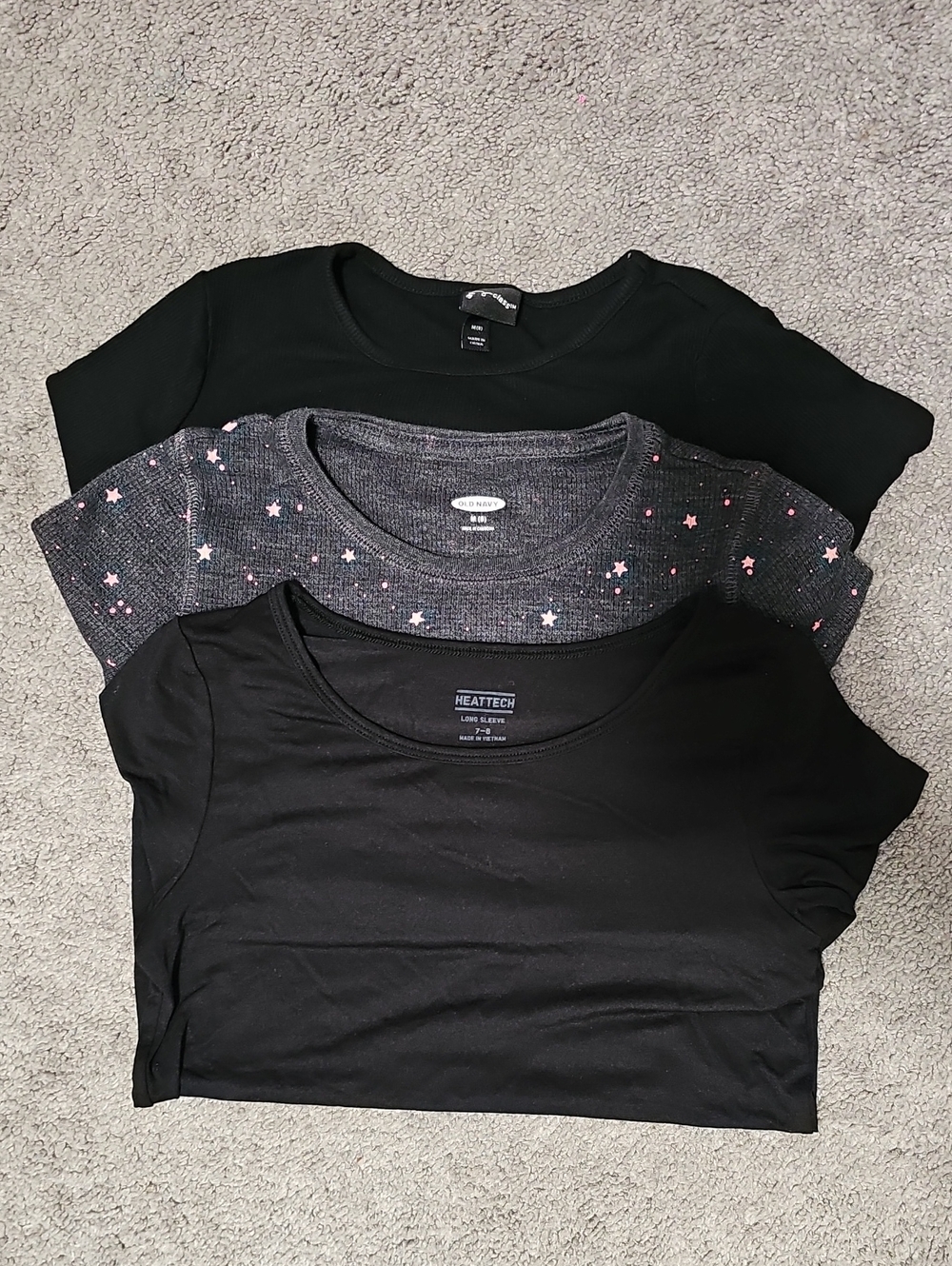 Uniqlo/Old Navy/Art Class Long Sleeved Tops Size 8 Black/Gray